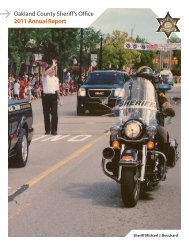 Oakland County Sheriff's Office 2011 Annual Report