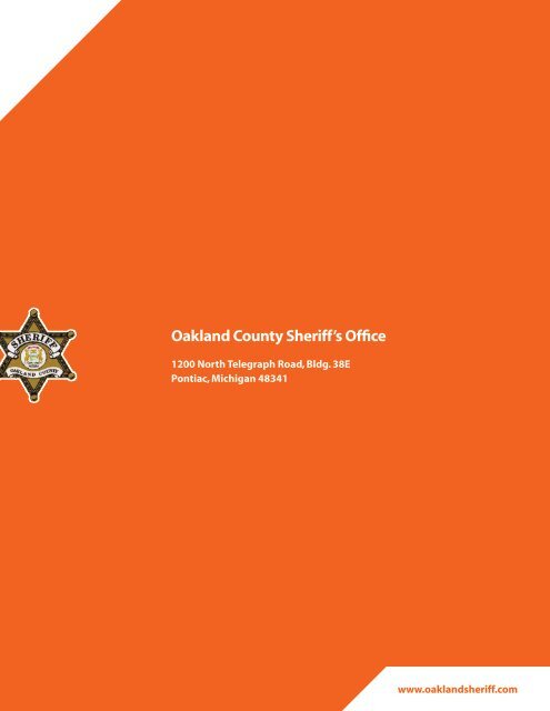 Oakland County Sheriff's Office 2011 Annual Report