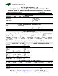 Rent Increase Request Form - Oakland Housing Authority