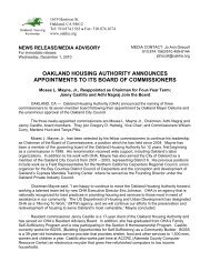 oakland housing authority announces appointments to its board of ...