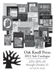 Book Design - Oak Knoll Books