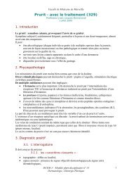 Prurit - avec le traitement (329) - Serveur pÃ©dagogique de la FacultÃ© ...