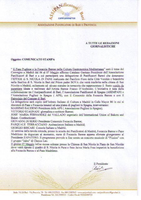 Associazione Panificatori di Bari e Provincia - Assipan