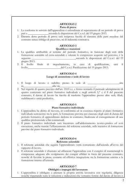 CCNL ASSIPAN UGL - Accordo Apprendistato ALLEGATI 1-2-3