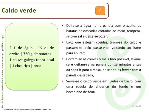 O que é uma sopa? - Associação Portuguesa dos Nutricionistas