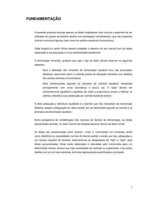 manual de dietas - Associação Portuguesa dos Nutricionistas