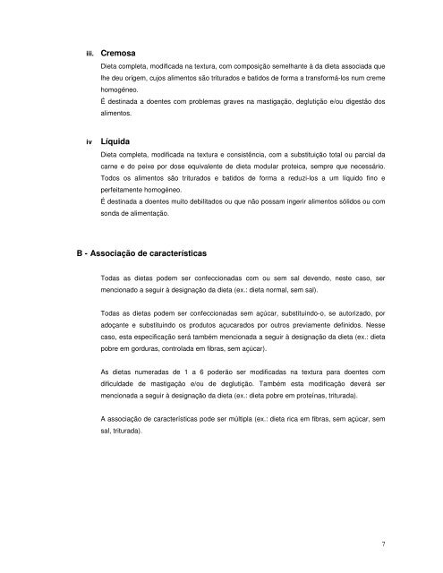 manual de dietas - Associação Portuguesa dos Nutricionistas