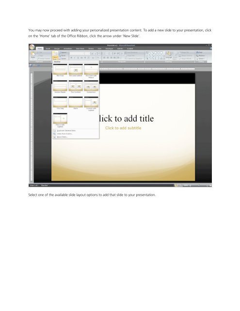 PowerPoint - Master Template Quick Note - Oakland University