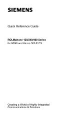 ROLMphone 120/240/400 Series Quick Reference Guide