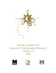 Meeting of Minds XVI Journal of Undergraduate Research Volume ...