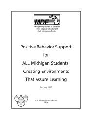 Positive Behavior Support for ALL Michigan ... - Oakland Schools