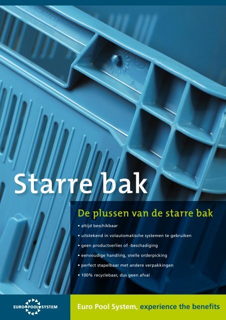 De plussen van de starre bak - Euro Pool System