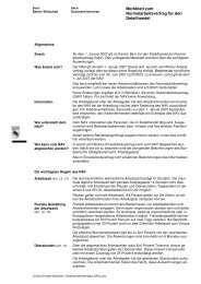 Merkblatt zum Normalarbeitsvertrag für den Detailhandel - Bern