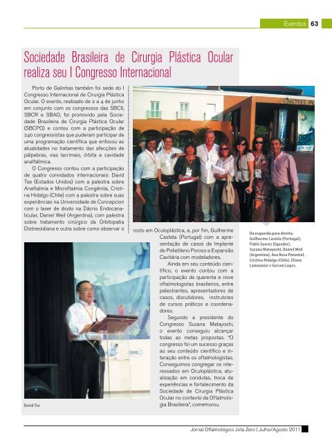 VI Congresso Nacional da Sociedade Brasileira de Oftalmologia