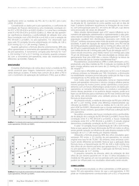 a rquivos b rasileiros - Conselho Brasileiro de Oftalmologia