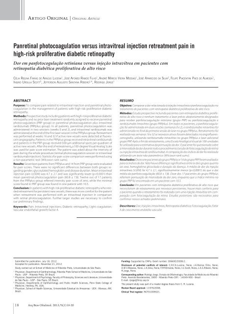 Photocoagulation versus intravitreal injection in diabetic retinopathy ...