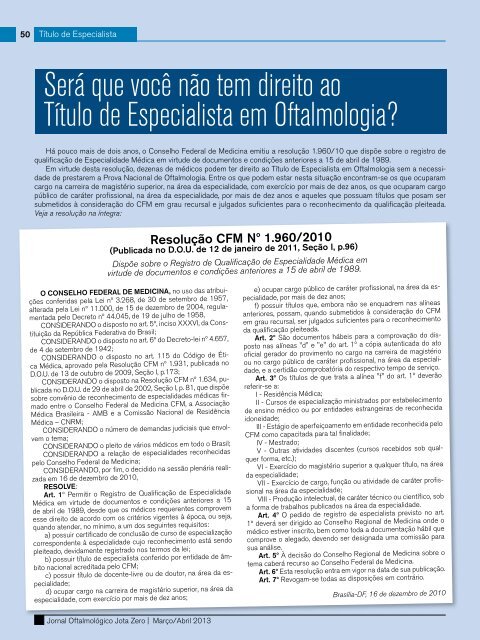 EdiÃ§Ã£o Completa - Conselho Brasileiro de Oftalmologia