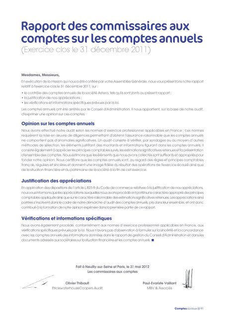 Rapport annuel Astera - PDF