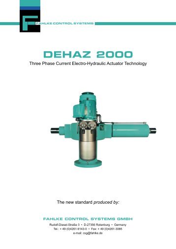 DEHAZ brochure - Fahlke Control Systems KG