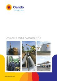 Annual Report & Accounts 2011 - Oando PLC