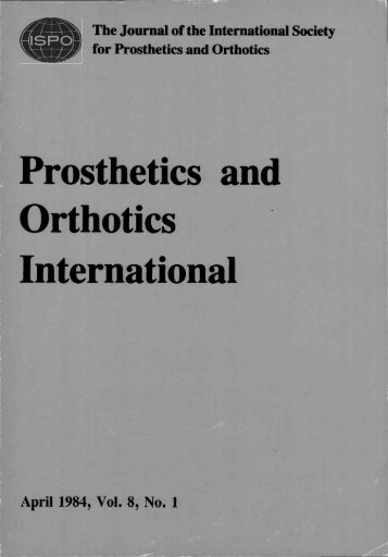 Prosthetics and Orthotics International