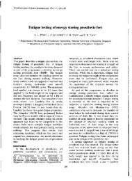 Fatigue testing of energy storing prosthetic feet