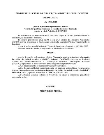 002 Normativ pentru proiectarea si execuÅ£ia lucrarilor de izolaÅ£ii ...