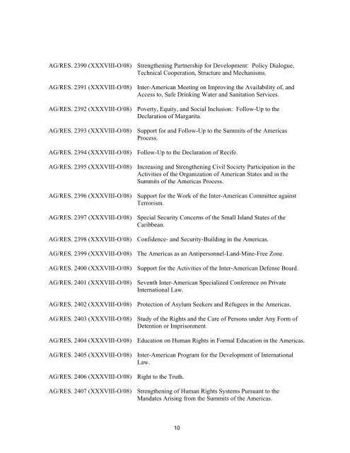 Jan-Dec 2008 - Organization of American States