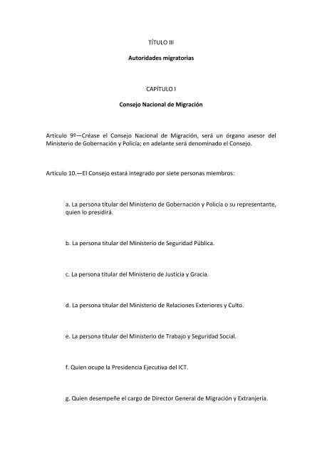 Ley de MigraciÃ³n y ExtranjerÃ­a - OAS