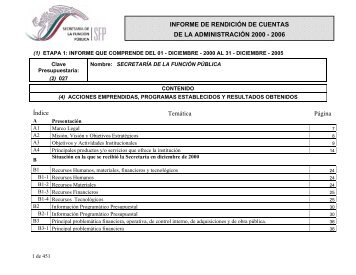 Ãndice TemÃ¡tica PÃ¡gina INFORME DE RENDICIÃN DE ... - OAS