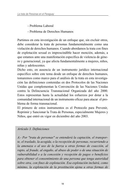 La trata de personas en el Paraguay: DiagnÃ³stico ... - OAS