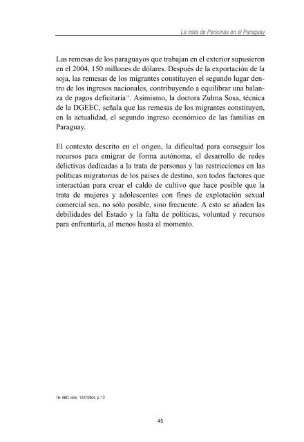 La trata de personas en el Paraguay: DiagnÃ³stico ... - OAS