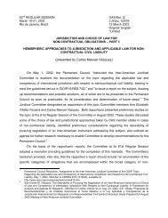 Jurisdiction and choice of law for non-contractual obligations ... - OAS