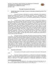 The right of access to information Special Rapporteurship for ... - OAS