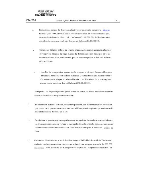 Que Establece Medidas para la PrevenciÃ³n del Delito de ... - OAS