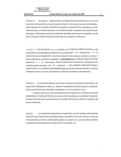 Que Establece Medidas para la PrevenciÃ³n del Delito de ... - OAS