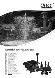 Aquarius Solar 700, Solar 1500 - Oase Teichbau