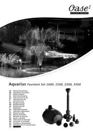 Aquarius Fountain Set 1000, 1500, 2500, 3500 - Oase Teichbau