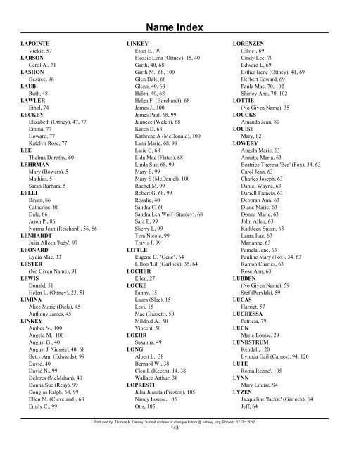 Descendants of Anton 'Anthony' Otteni