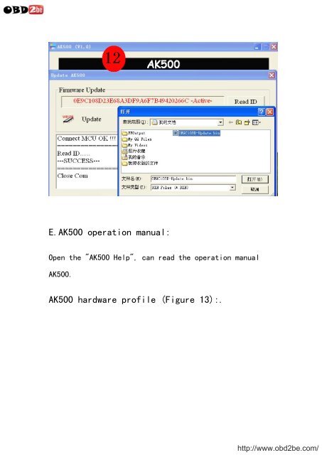 AK500 Key Programmer User Manual - Obd2be.com