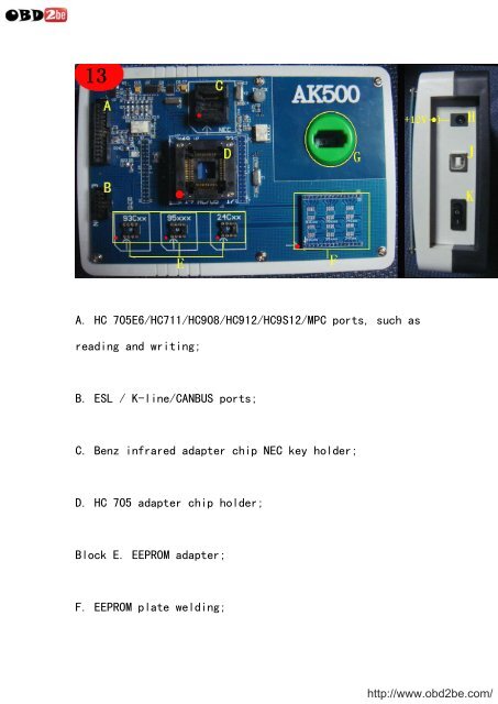 AK500 Key Programmer User Manual - Obd2be.com