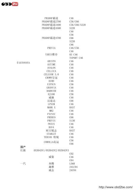 Digimaster ii vehicle list - Obd2be.com