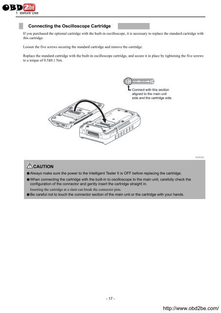 TOYOTA Intelligent Tester User Manual - Obd2be.com