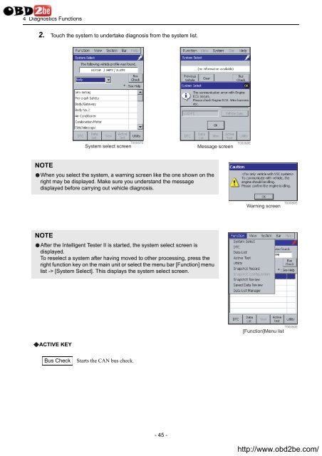 TOYOTA Intelligent Tester User Manual - Obd2be.com