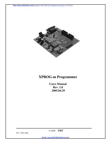 XPROG-M User's Manual - OBD China