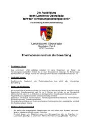 Informationen rund um die Bewerbung - Landkreis OberallgÃ¤u