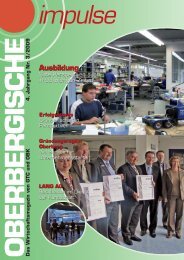 Oberbergische Impulse III / 2009 - und TechnologieCentrum ...