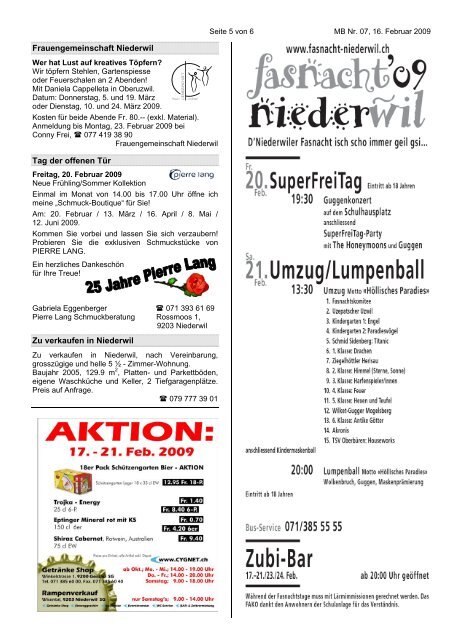 MITTEILUNGSBLATT - Gemeinde Oberbüren