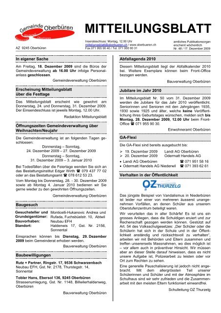 MITTEILUNGSBLATT