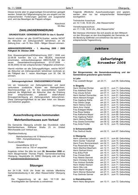 Amts- und Mitteilungsblatt - Gemeinde Obergurig